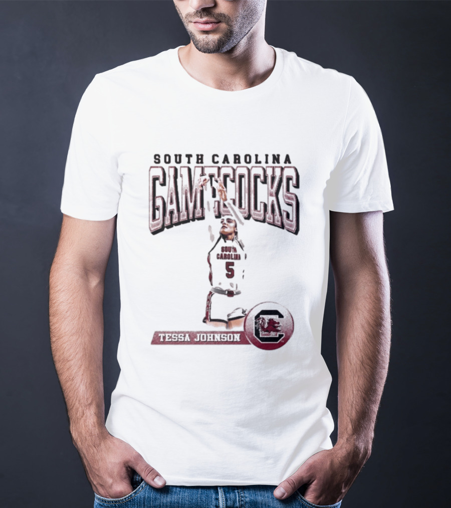 South Carolina Gamecocks Tessa Johnson WNBA Player Basketball Team T-Shirt