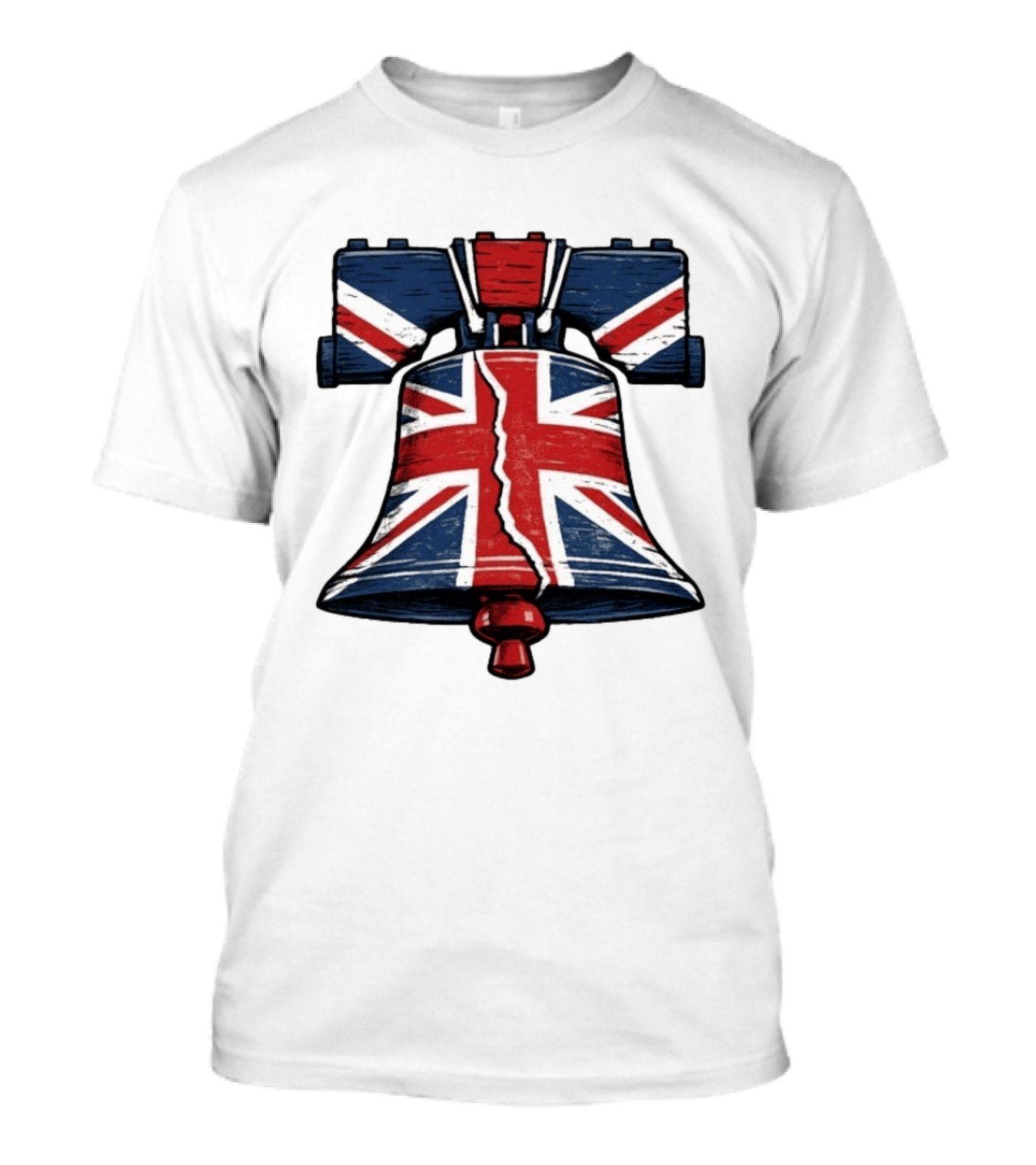 Union Jack Liberty Bell UK American Icon Fusion T-Shirt