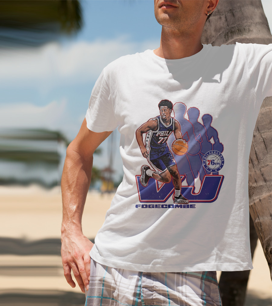 Philadelphia 76ers VJ Edgecombe Basketball Action T-Shirt
