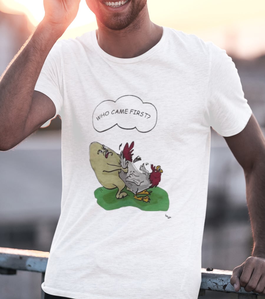 Who Came First Pete Townshend Chicken Humor T-Shirt