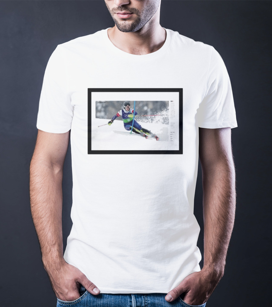 Winter Olympics 2026 Alpine Skiing Women's Team Combined Slalom Action T-Shirt