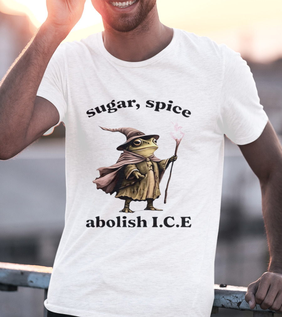 Sugar Spice Wizard Frog Abolish ICE 2026 T-Shirt