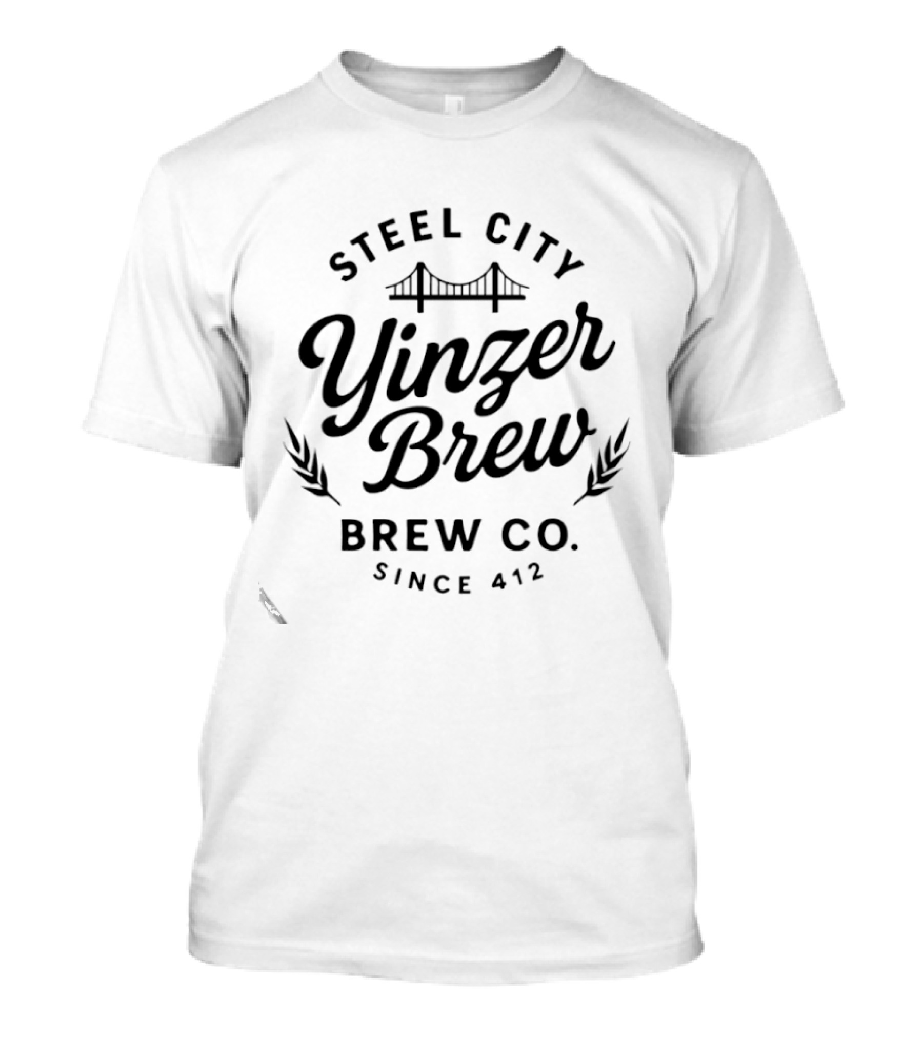 Steel City Yinzer Brew Brew Co. Since 412 With Bridge T-Shirt