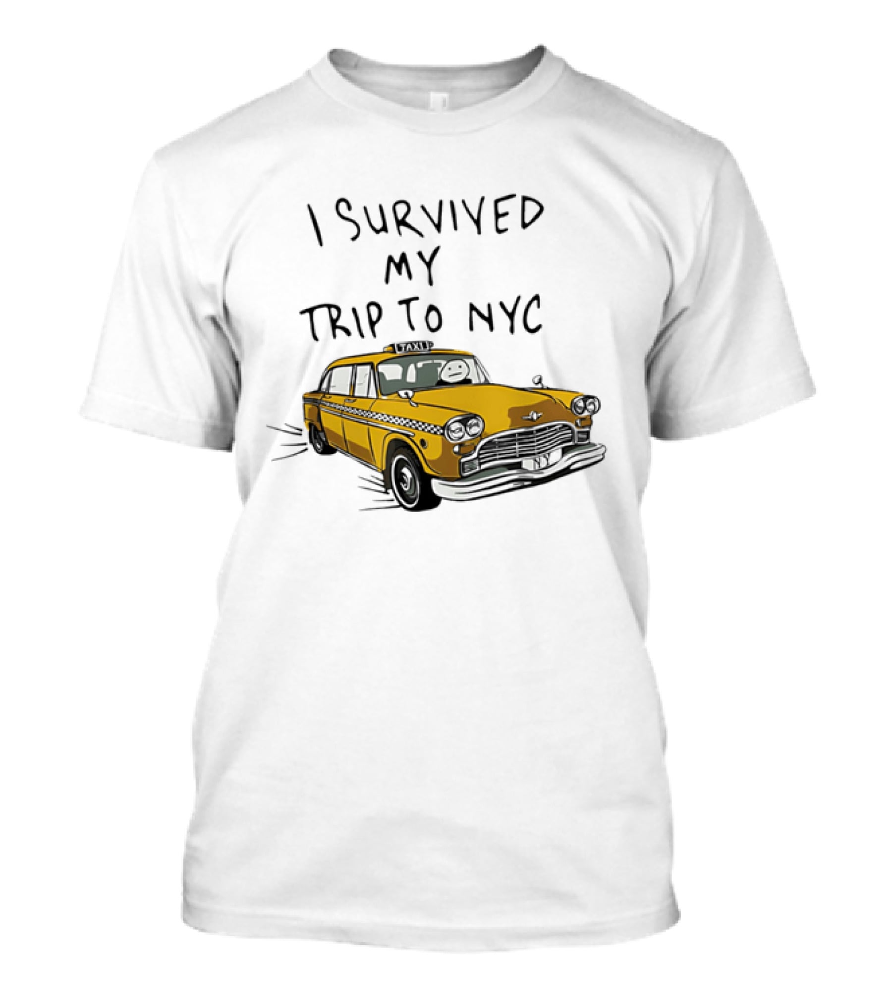 I Survived My Trip To NYC Tom Holland Peter Parker Yellow Taxi New York Adventure T-Shirt
