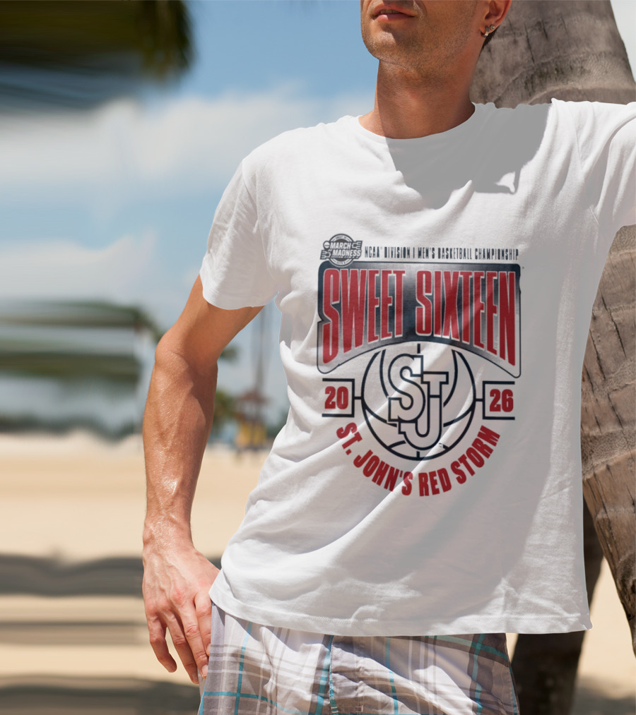 NCAA Division I Men's Basketball Championship 2026 St. John's Red Storm Sweet Sixteen T-Shirt