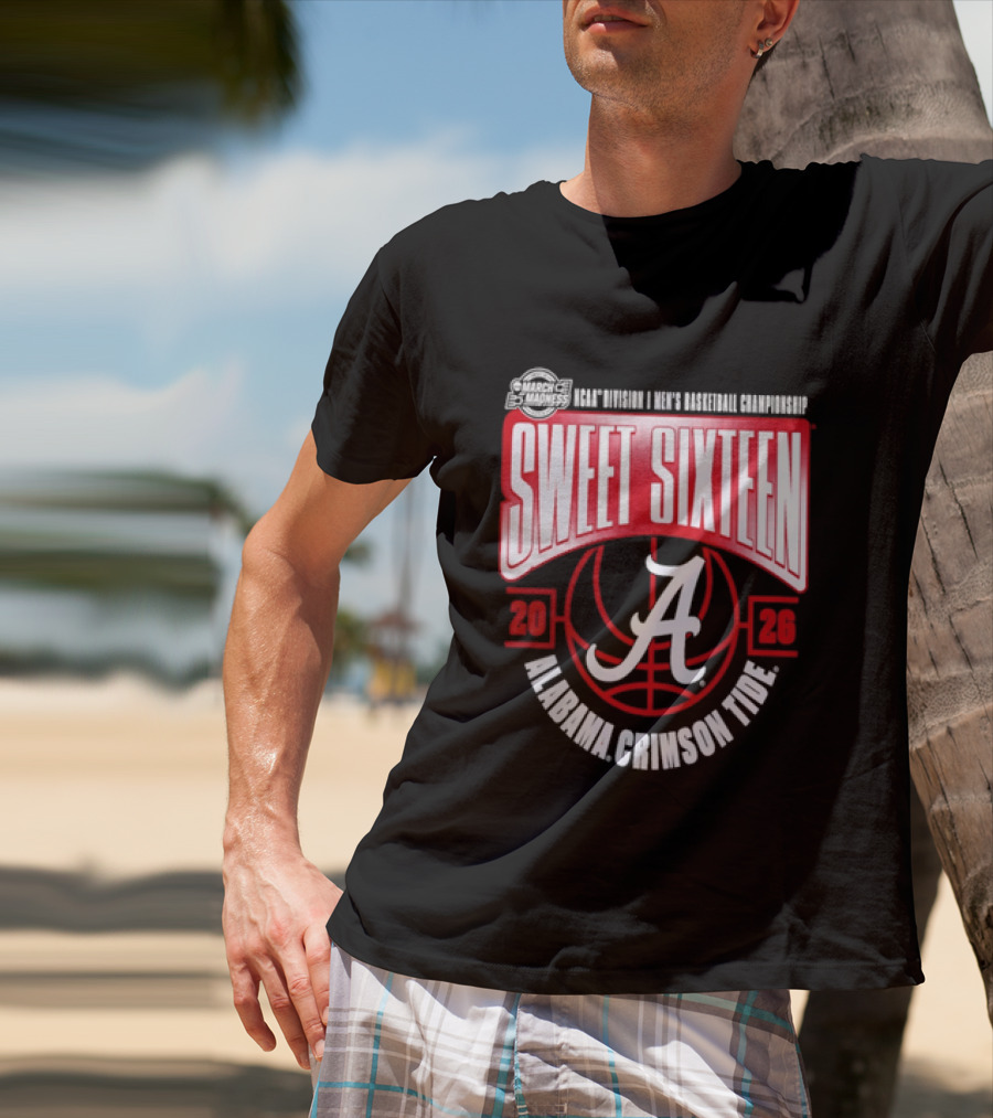 2026 Alabama Crimson Tide NCAA Men's Basketball Sweet Sixteen March Madness T-Shirt