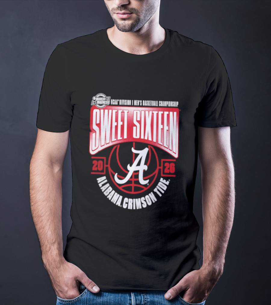 2026 Alabama Crimson Tide NCAA Men's Basketball Sweet Sixteen March Madness T-Shirt