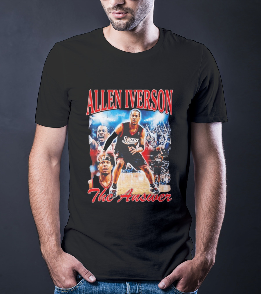Allen Iverson The Answer Philadelphia 76ers NBA Hardwood Classics T-Shirt