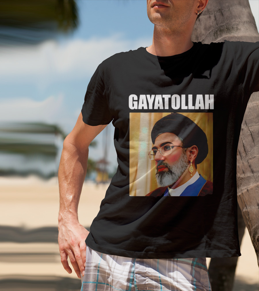 GAYATOLLAH Meme Featuring Mojtaba Khamenei Parody With Jewelry And Makeup T-Shirt