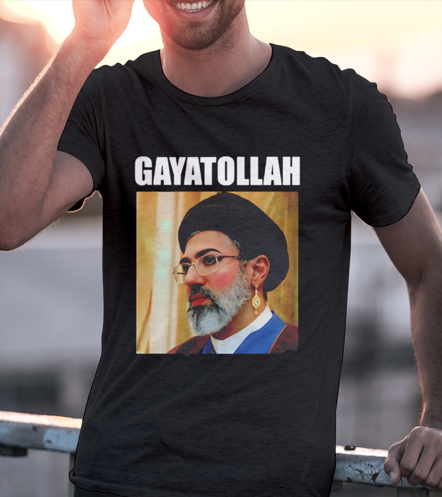 GAYATOLLAH Meme Featuring Mojtaba Khamenei Parody With Jewelry And Makeup T-Shirt