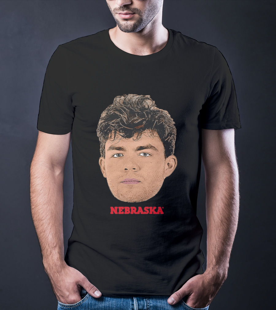 Henry Burt Nebraska Cornhuskers Big Head Face Cutout T-Shirt