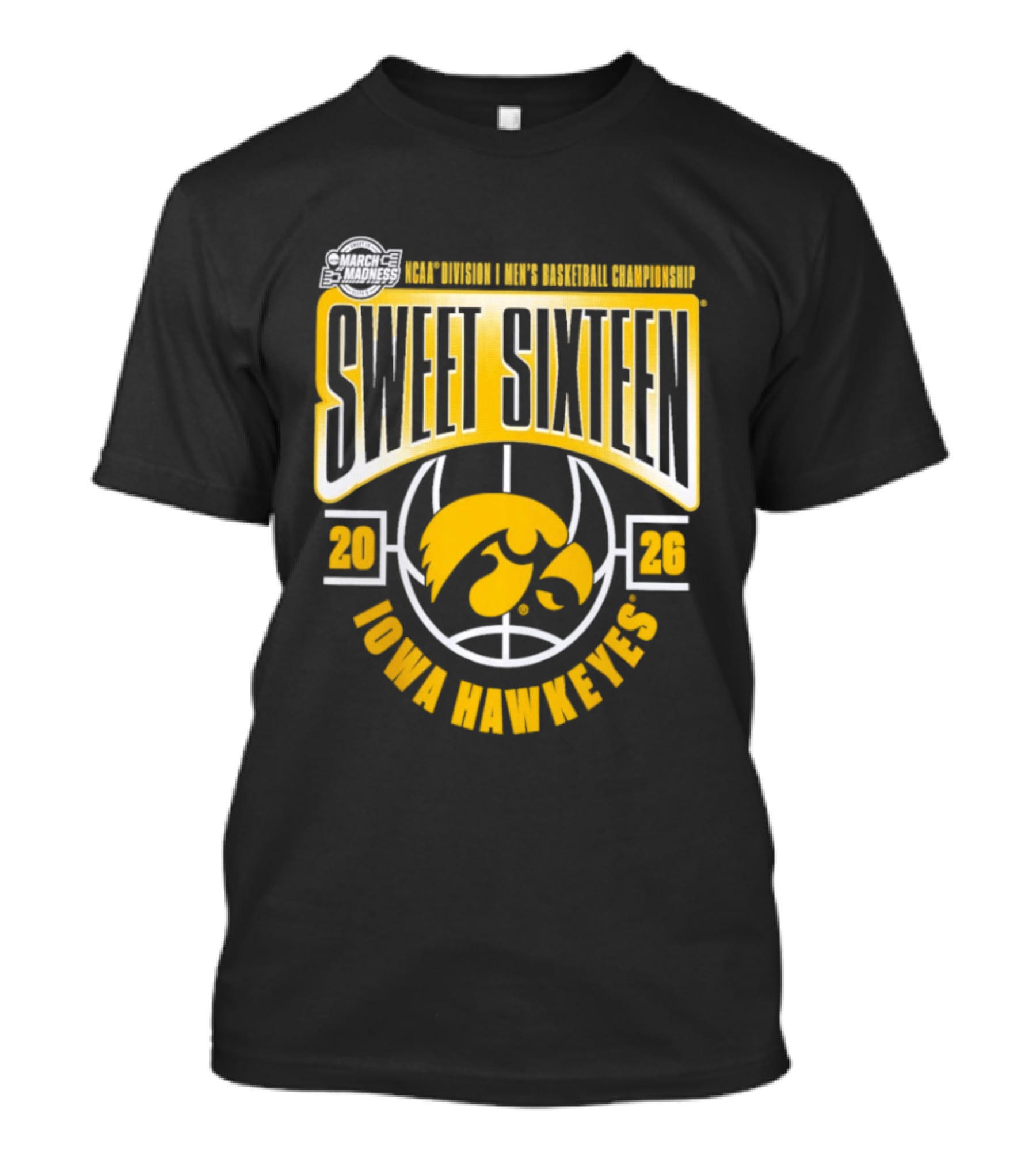 2026 Iowa Hawkeyes NCAA Basketball Sweet Sixteen March Madness Tournament T-Shirt