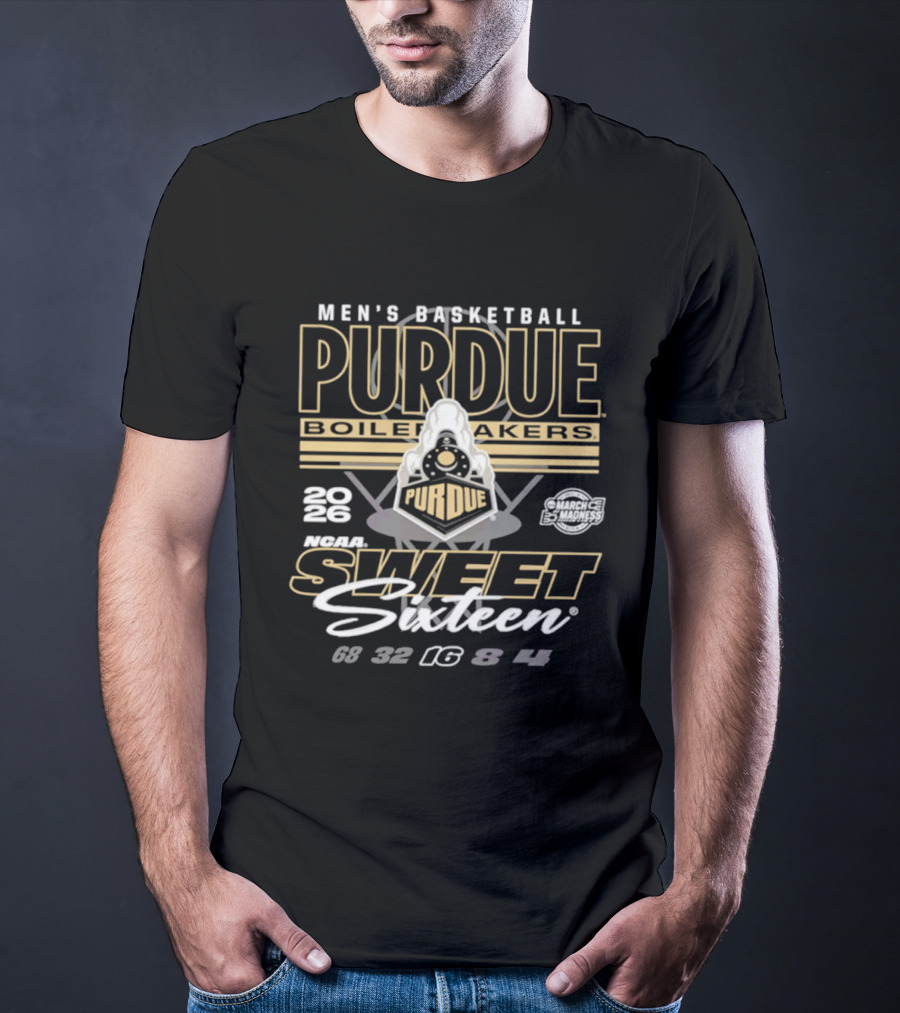 Men's Basketball Purdue Boilermakers Sweet Sixteen 2026 NCAA March Madness T-Shirt