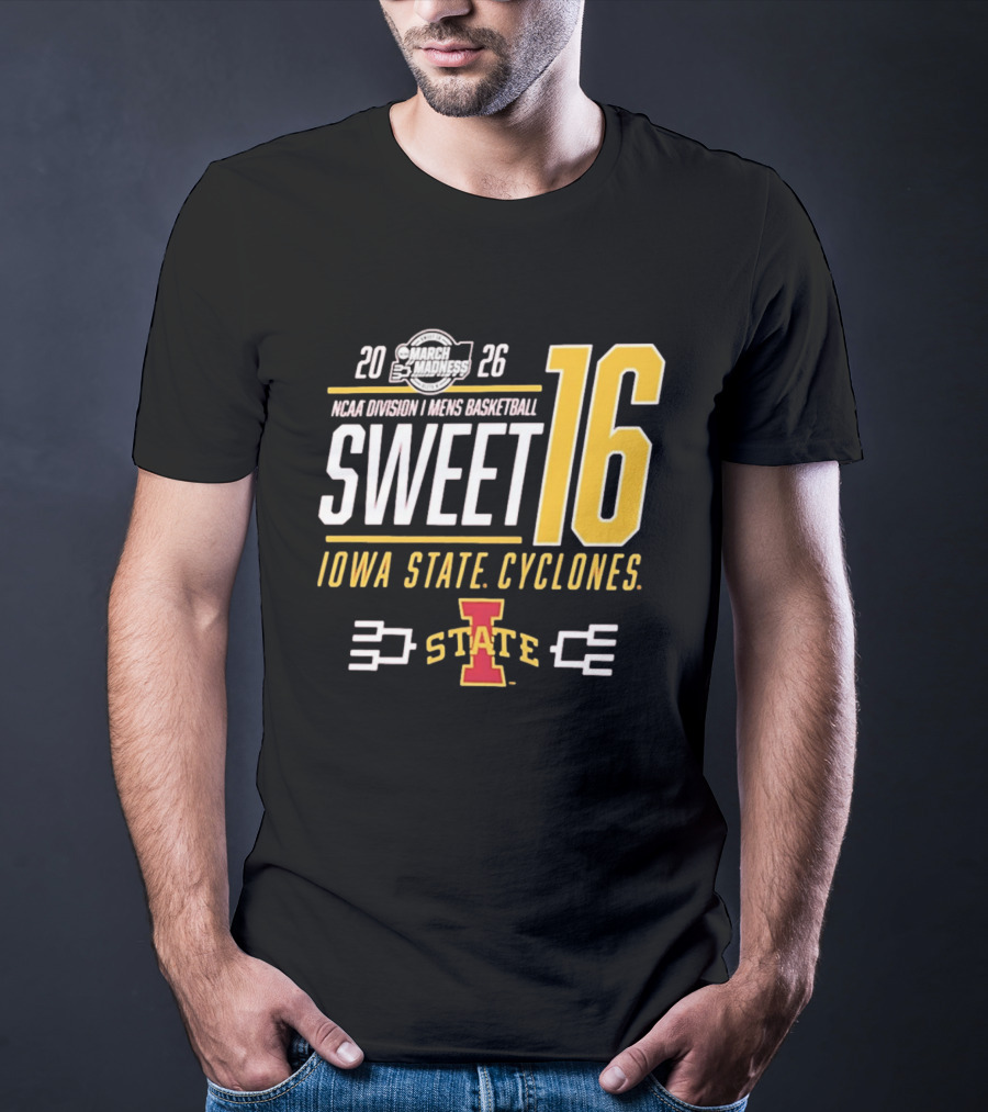 Iowa State Cyclones 2026 NCAA March Madness Sweet 16 Bound Men's Basketball T-Shirt