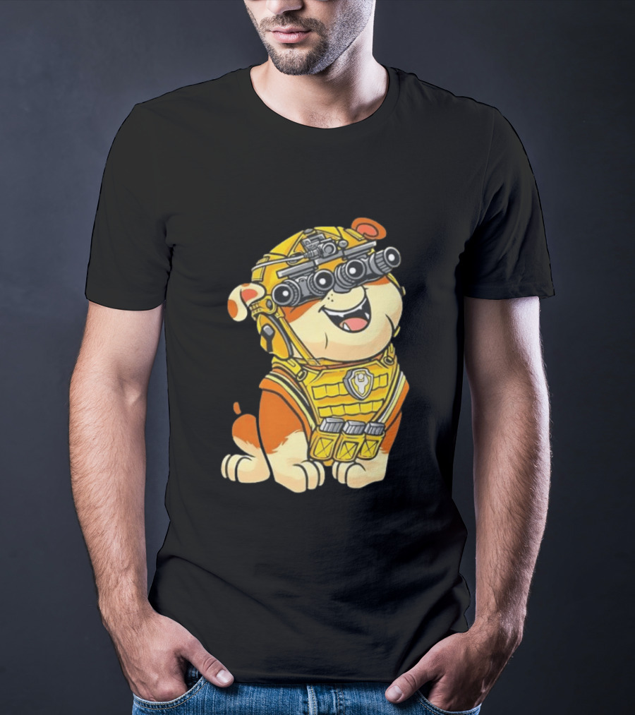 Rubble Construction Paw Patrol Dog Night Vision Goggles T-Shirt