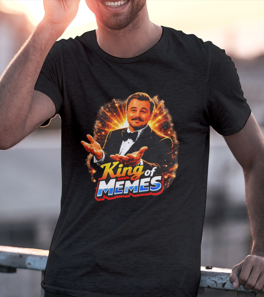 King Of Memes Leonardo DiCaprio Tuxedo Gesture Meme T-Shirt