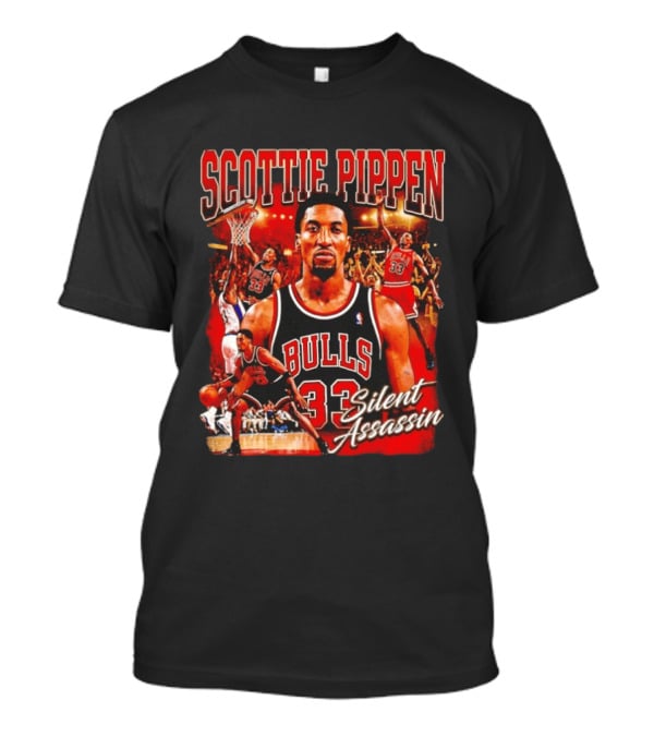 Scottie Pippen Chicago Bulls 33 Silent Assassin NBA T-Shirt