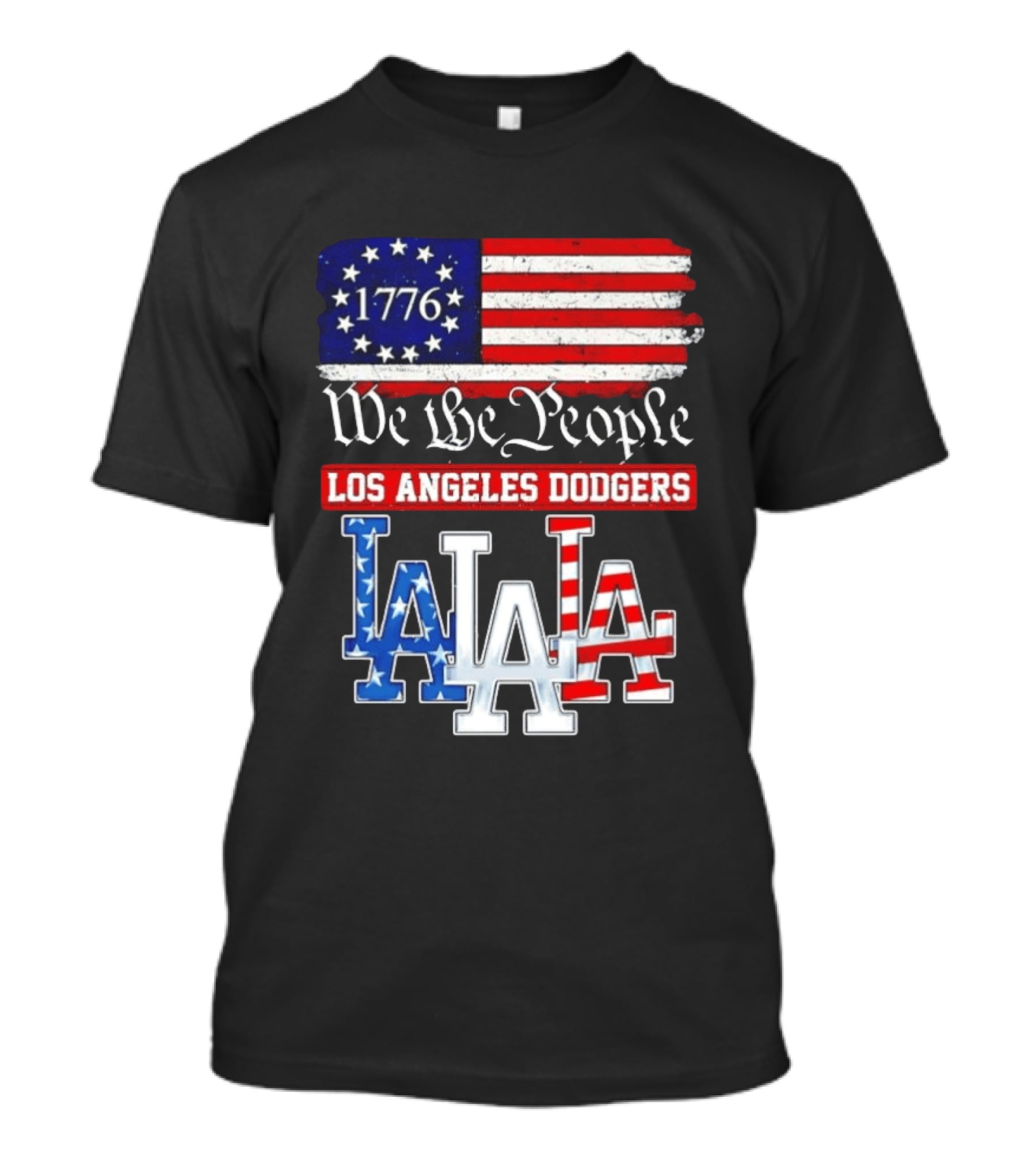 Los Angeles Dodgers 1776 Flag We The People LA Stars And Stripes 250th Anniversary T-Shirt