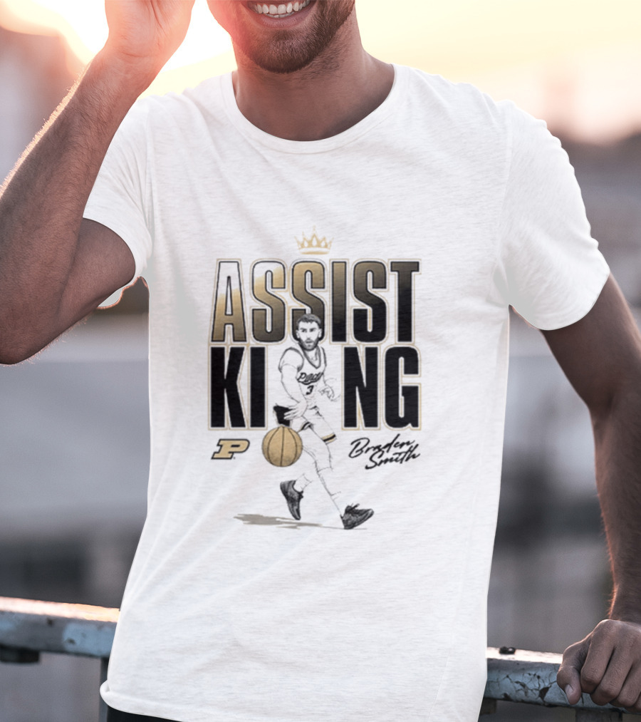 Braden Smith Assist King Purdue Basketball Caricature T-Shirt