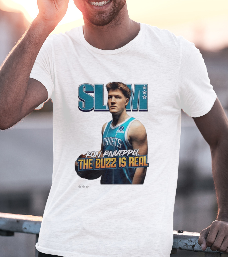 SLAM Kon Knueppel The Buzz Is Real Hornets Basketball T-Shirt