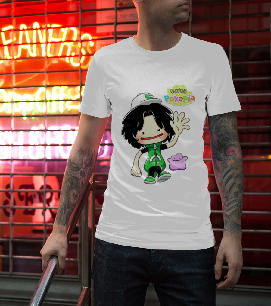 Pokemon Pokopia Cartoon Character With Ditto T-Shirt
