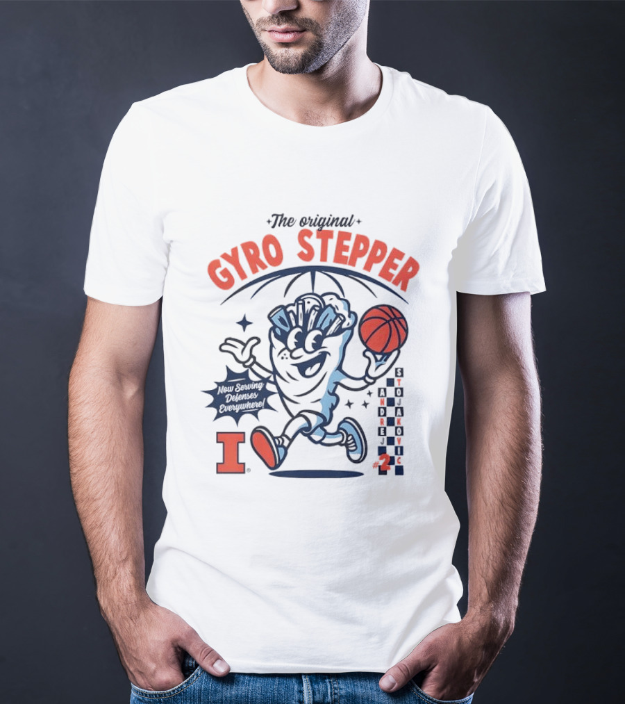 The Original Gyro Stepper Illinois Fighting Illini Basketball T-Shirt