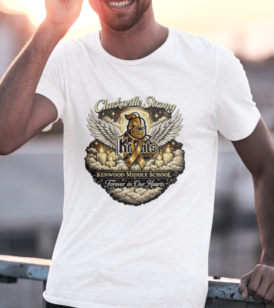 Clarksville Strong Knights Kenwood Middle School Forever In Our Hearts T-Shirt