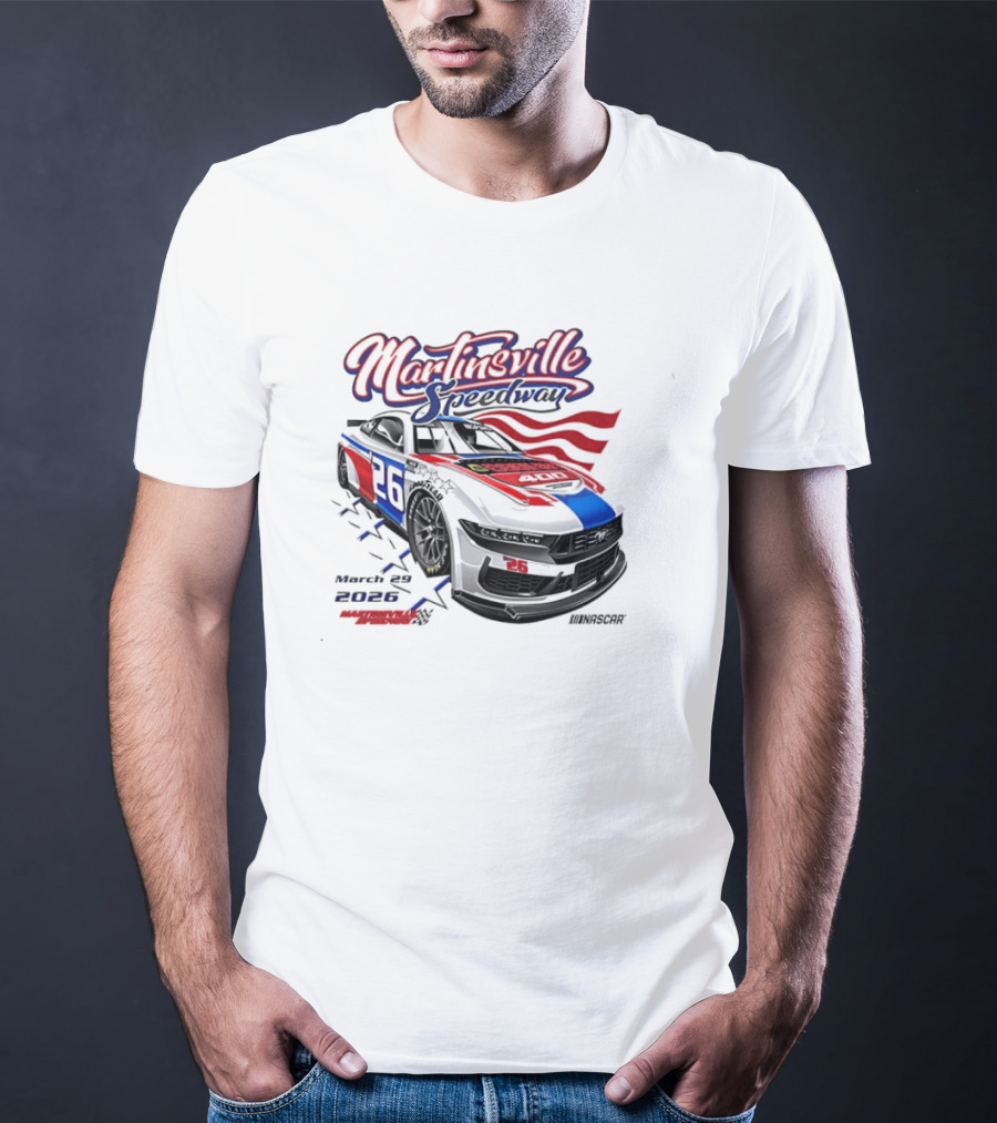 Martinsville Speedway 2026 March Race Event Nascar Car 36 T-Shirt