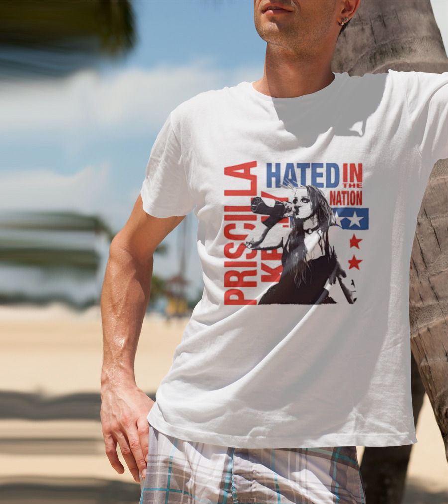 Priscilla Kelly NXT Hated In The Nation Bold Red And Blue T-Shirt