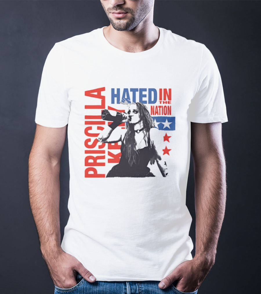 Priscilla Kelly NXT Hated In The Nation Bold Red And Blue T-Shirt