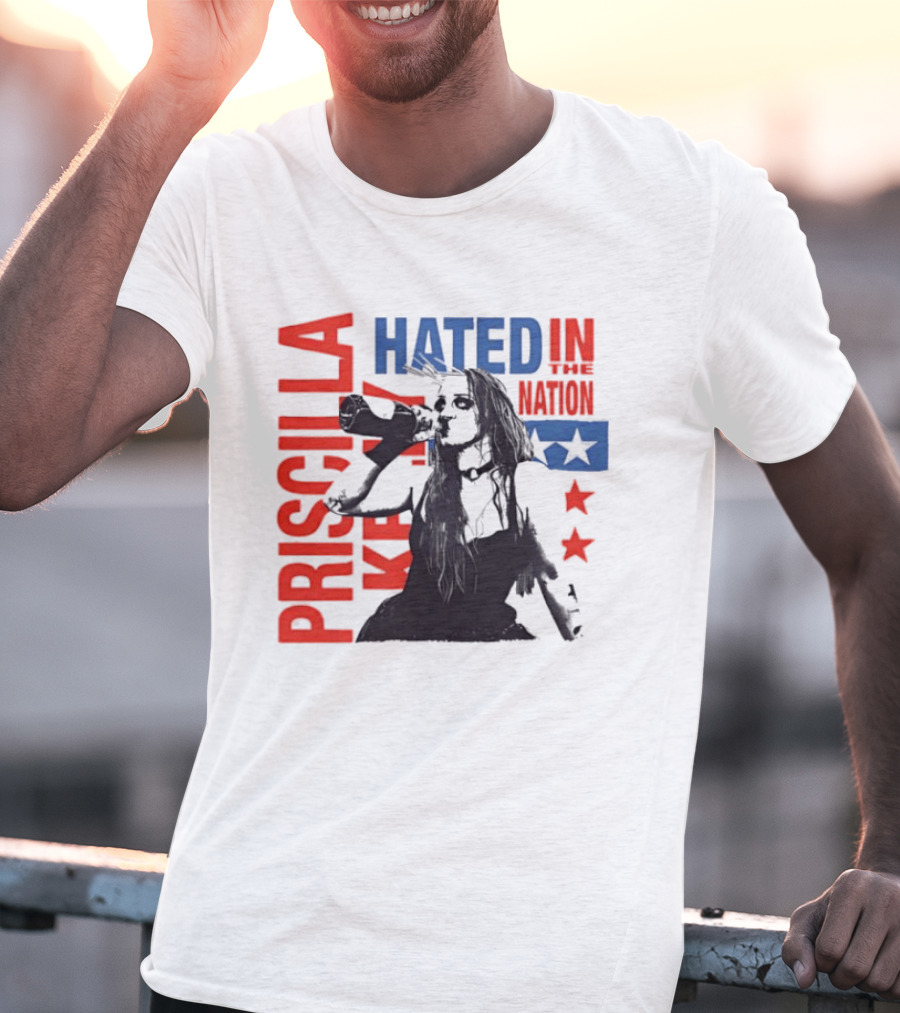 Priscilla Kelly NXT Hated In The Nation Bold Red And Blue T-Shirt