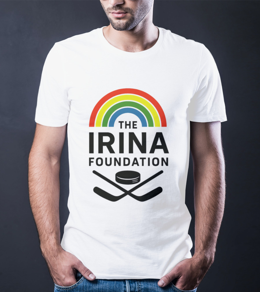 The Irina Foundation Rainbow Hockey Heated Rivalry Shane Ilya T-Shirt