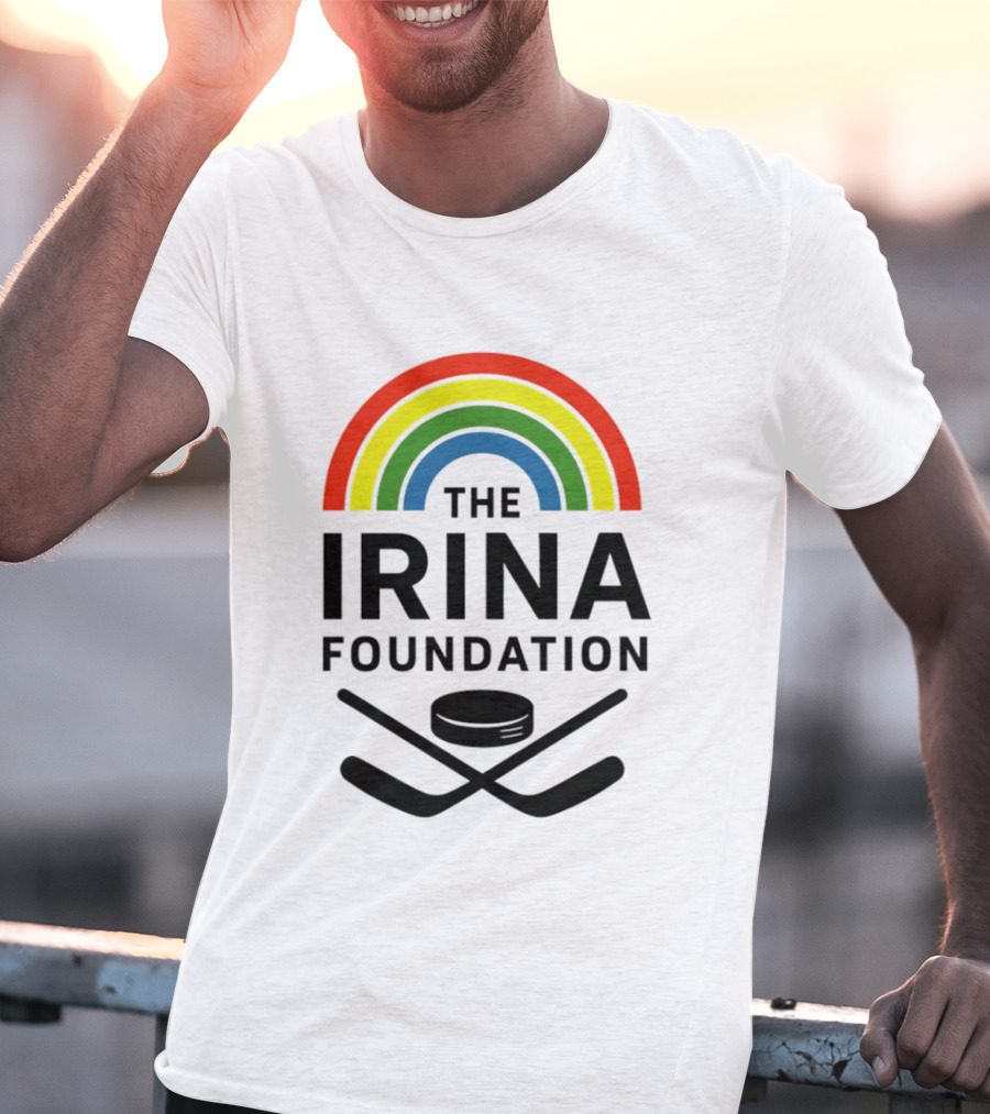 The Irina Foundation Rainbow Hockey Heated Rivalry Shane Ilya T-Shirt