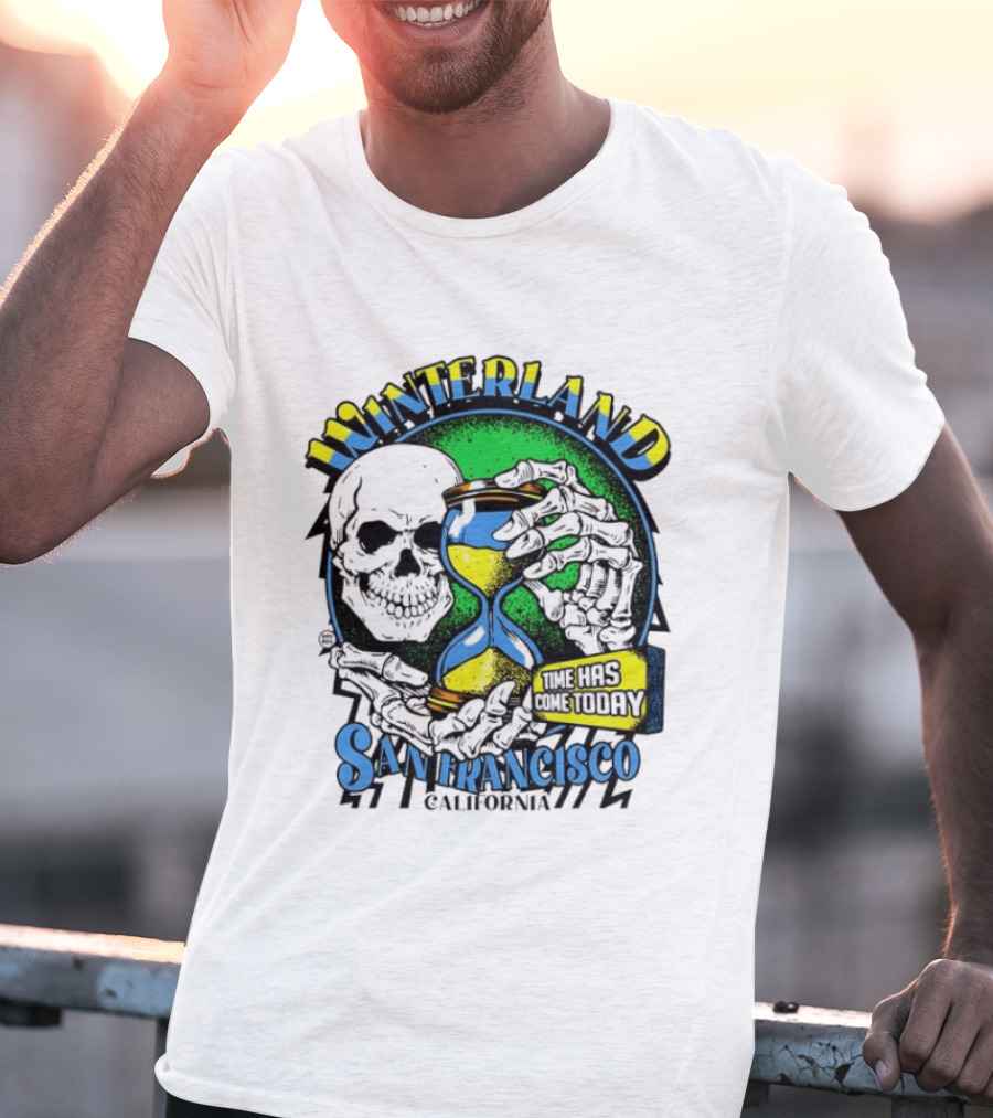 Winterland San Francisco California Skeleton Time Has Come Today T-Shirt