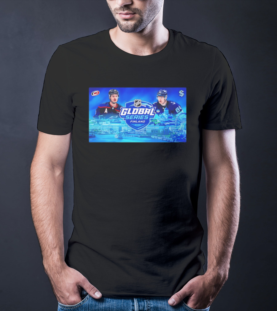 2026 NHL Global Series Finland Carolina Hurricanes Vs Seattle Kraken Helsinki Event T-Shirt