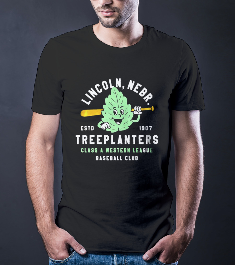 Lincoln Nebr Treeplanters Estd 1907 Class A Western League Baseball Club T-Shirt