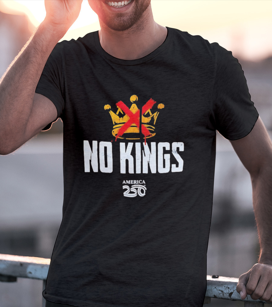 No Kings America 250 Crown Crossed Out T-Shirt