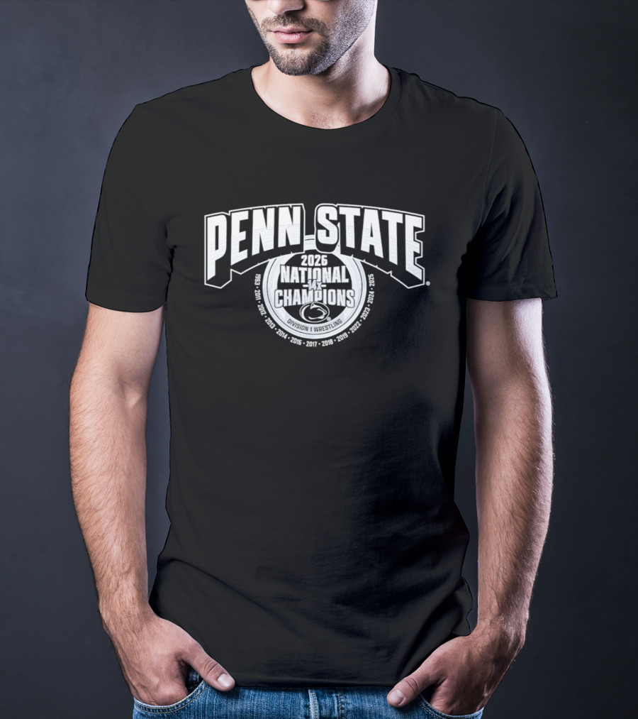 Penn State 2026 National Champions Wrestling 14X T-Shirt