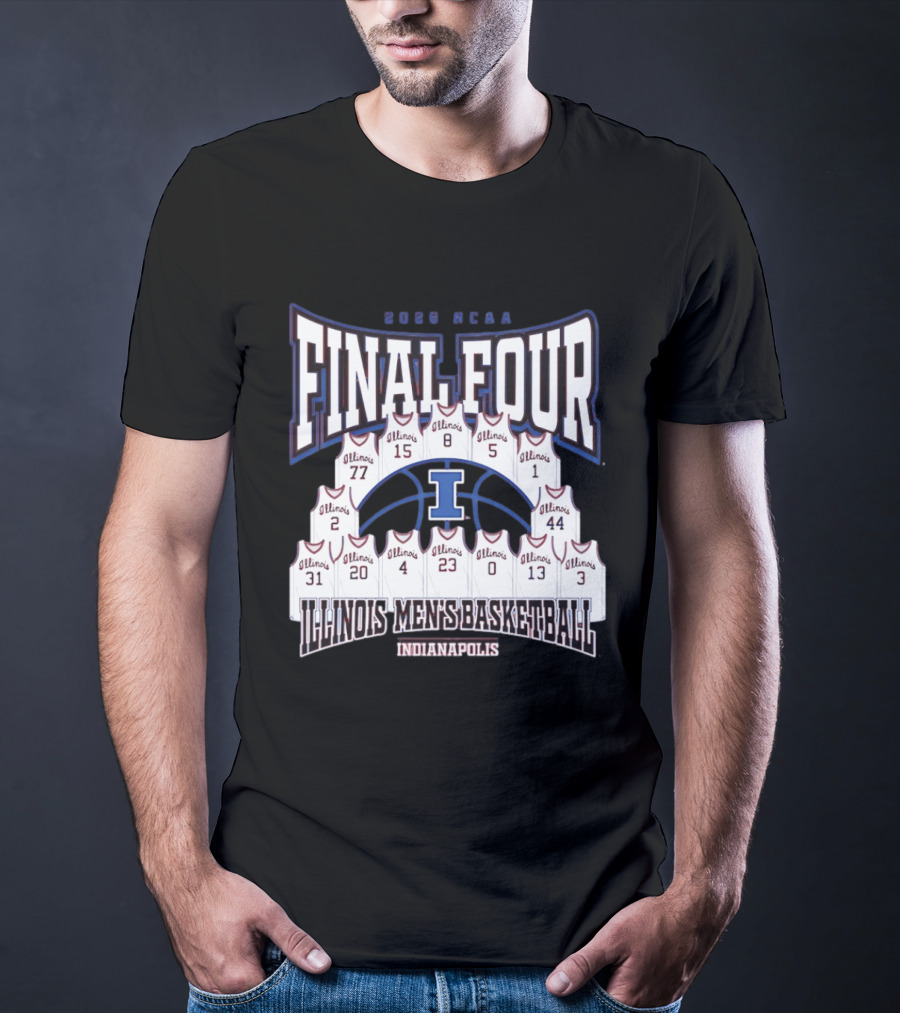 2026 NCAA Final Four Illinois Men's Basketball Indianapolis T-Shirt