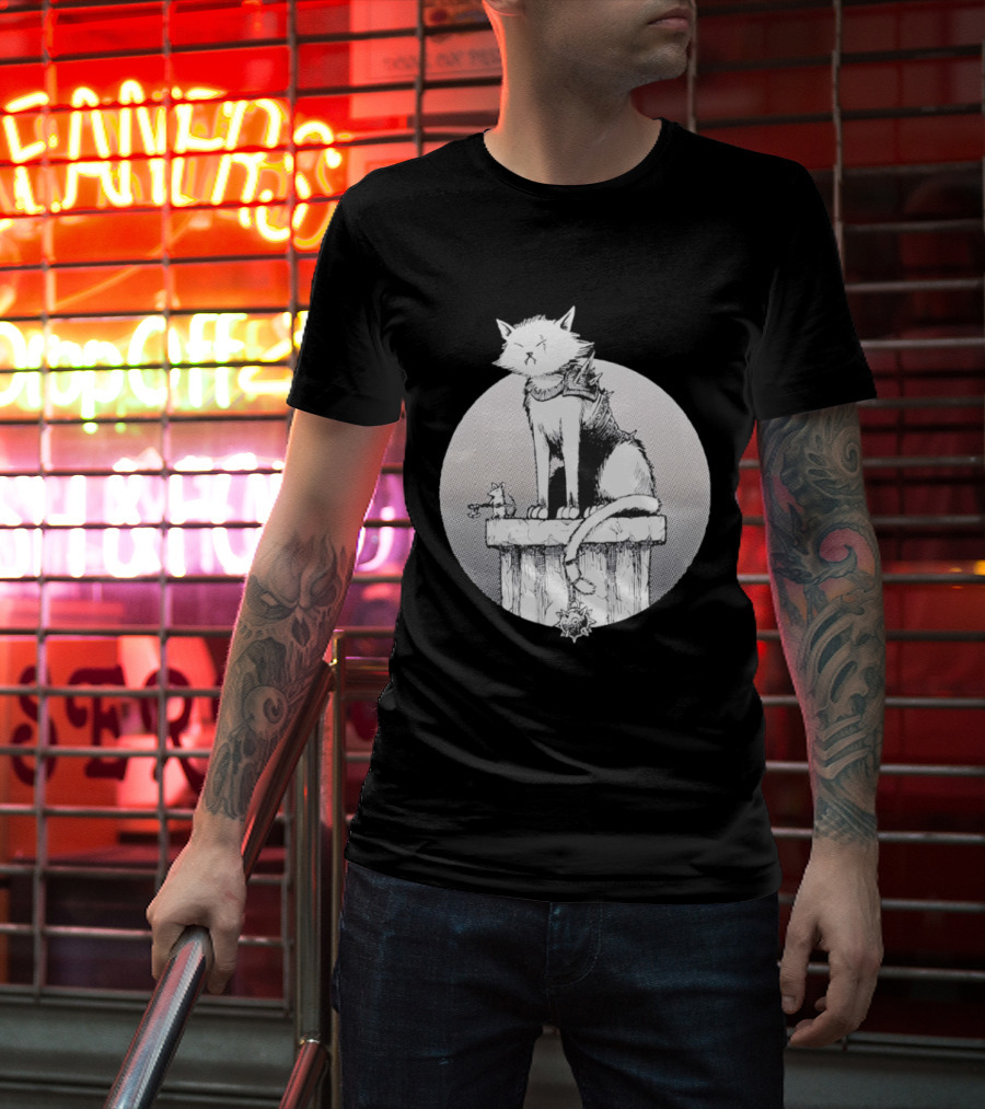 Unlikely Companions White Cat Armor Mouse Weapon Adventure T-Shirt