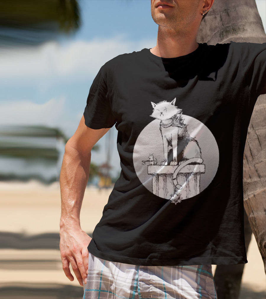 Unlikely Companions White Cat Armor Mouse Weapon Adventure T-Shirt