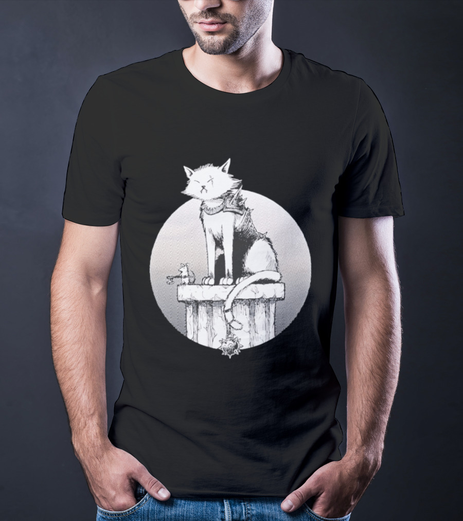 Unlikely Companions White Cat Armor Mouse Weapon Adventure T-Shirt
