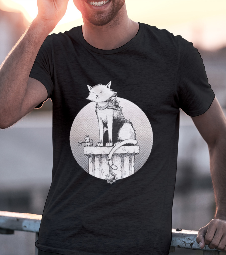 Unlikely Companions White Cat Armor Mouse Weapon Adventure T-Shirt