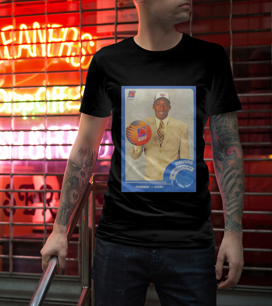 Amar'e Stoudemire Phoenix Suns Basketball Card 2002 Rookie NBA Trading Collectible T-Shirt