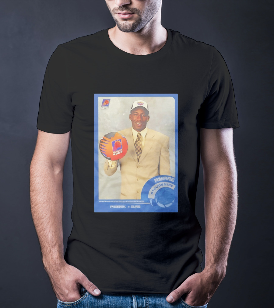 Amar'e Stoudemire Phoenix Suns Basketball Card 2002 Rookie NBA Trading Collectible T-Shirt