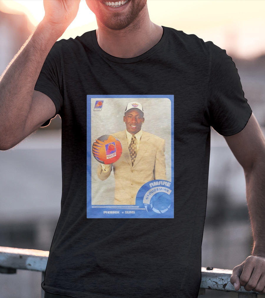 Amar'e Stoudemire Phoenix Suns Basketball Card 2002 Rookie NBA Trading Collectible T-Shirt