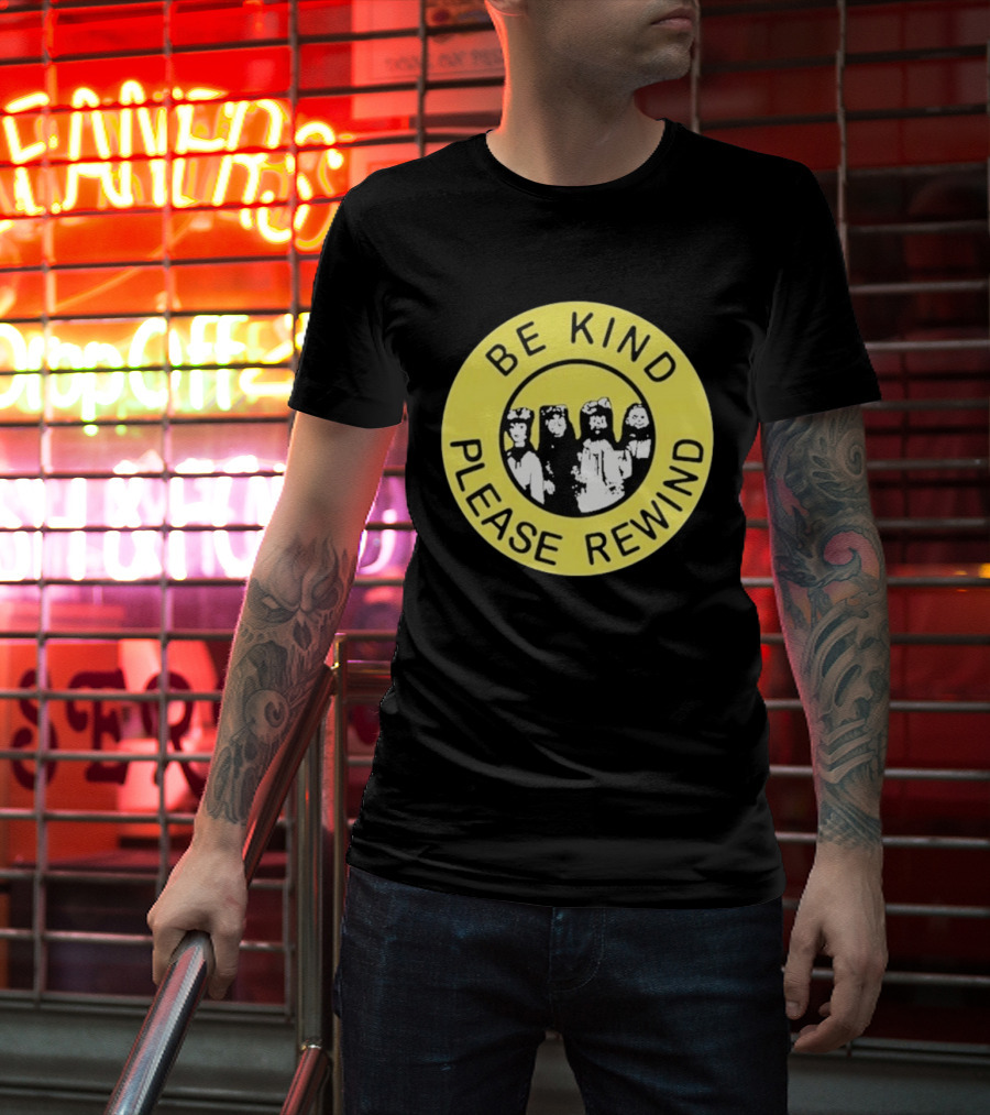 Be Kind Please Rewind Puppet Combo Yellow Circle T-Shirt