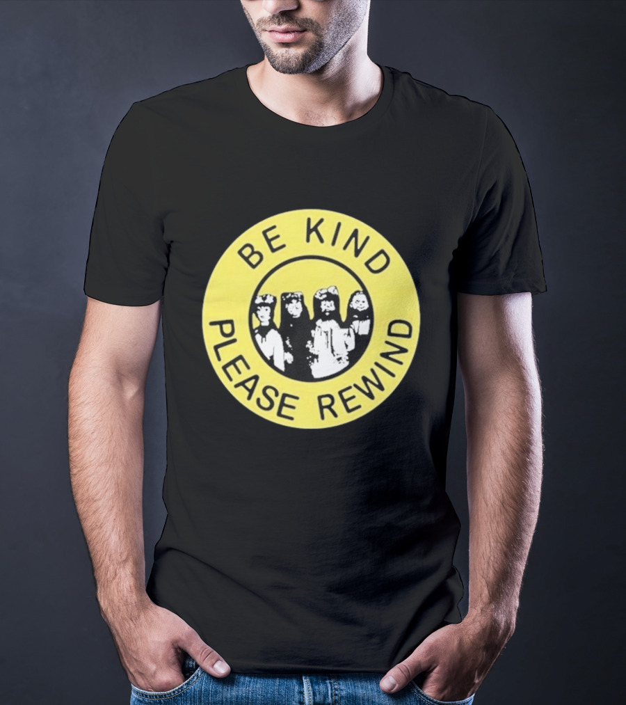 Be Kind Please Rewind Puppet Combo Yellow Circle T-Shirt