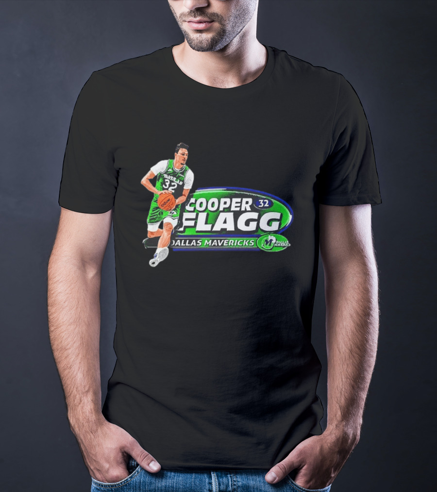 Cooper Flagg Dallas Mavericks 32 ROY Basketball Player T-Shirt