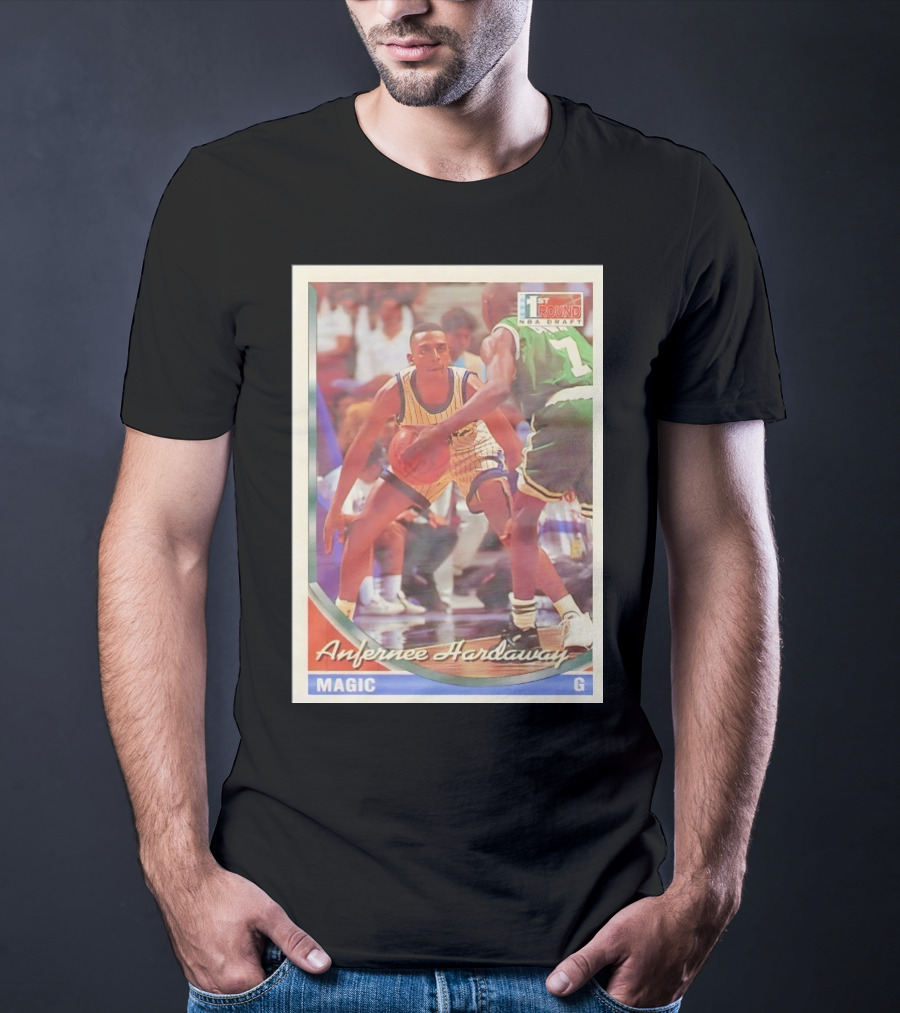 Anfernee Hardaway Magic G First Round NBA Draft 1993 Basketball Card T-Shirt